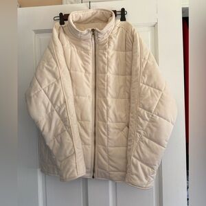 Quilted puffer barn work coat